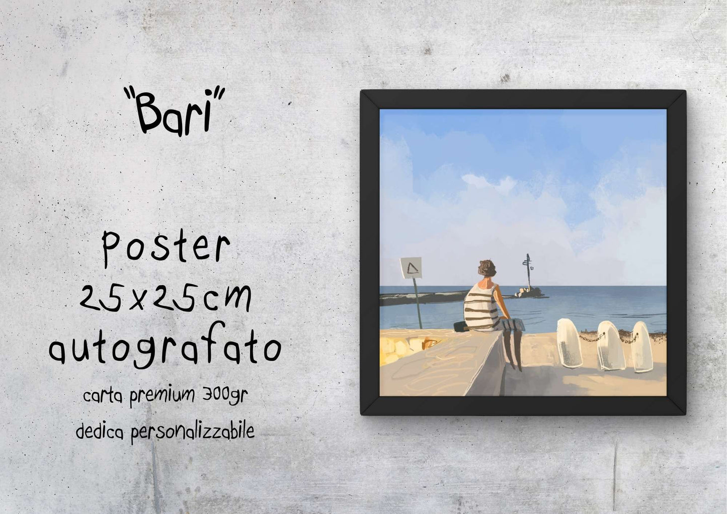 "Bari" - Poster autografato 25x25cm