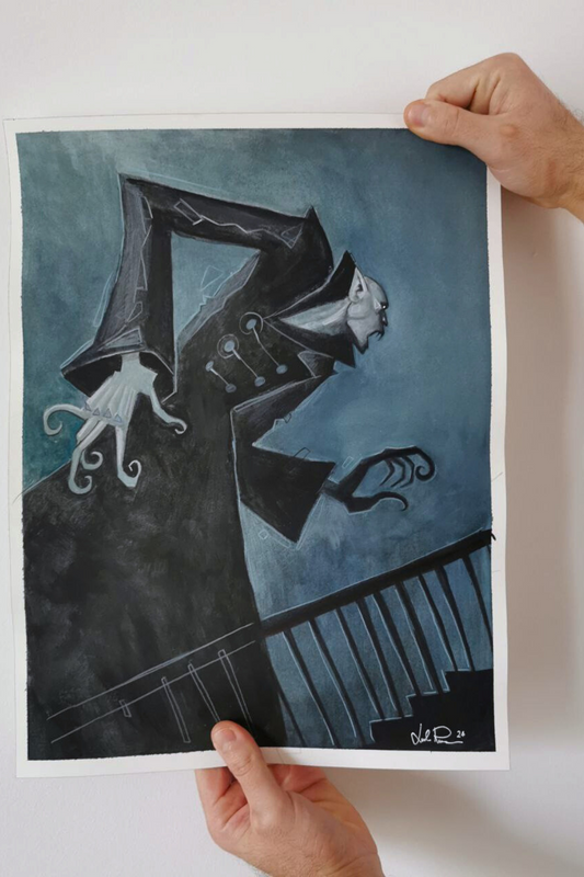 "Nosferatu in blu" - Dipinto originale 31 x 41 cm