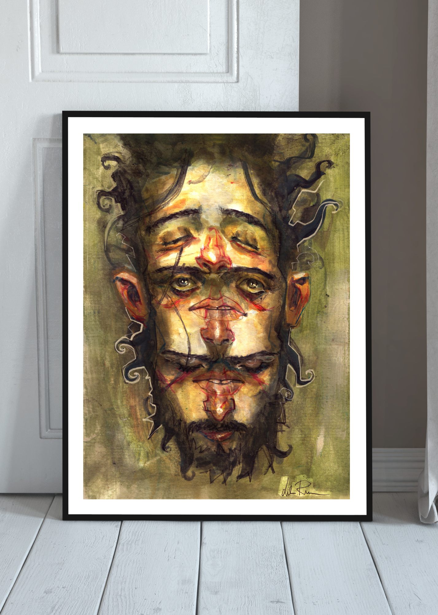 "3Faces" - Poster autografato A3