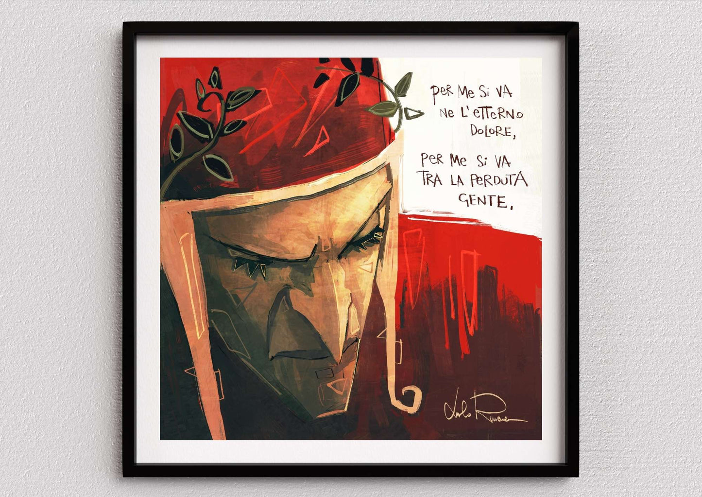 "Dante" - Poster autografato 25x25cm