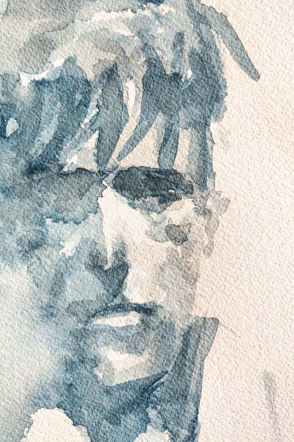 "Dylan in blu" Dipinto originale su carta 26x36cm