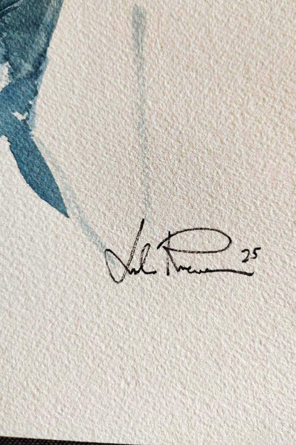 "Dylan in blu" Dipinto originale su carta 26x36cm