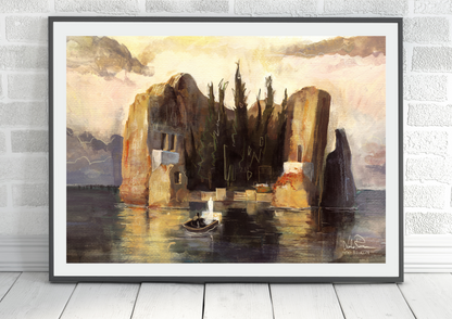 "L'isola dei morti" (After Böcklin) - Poster autografato A3