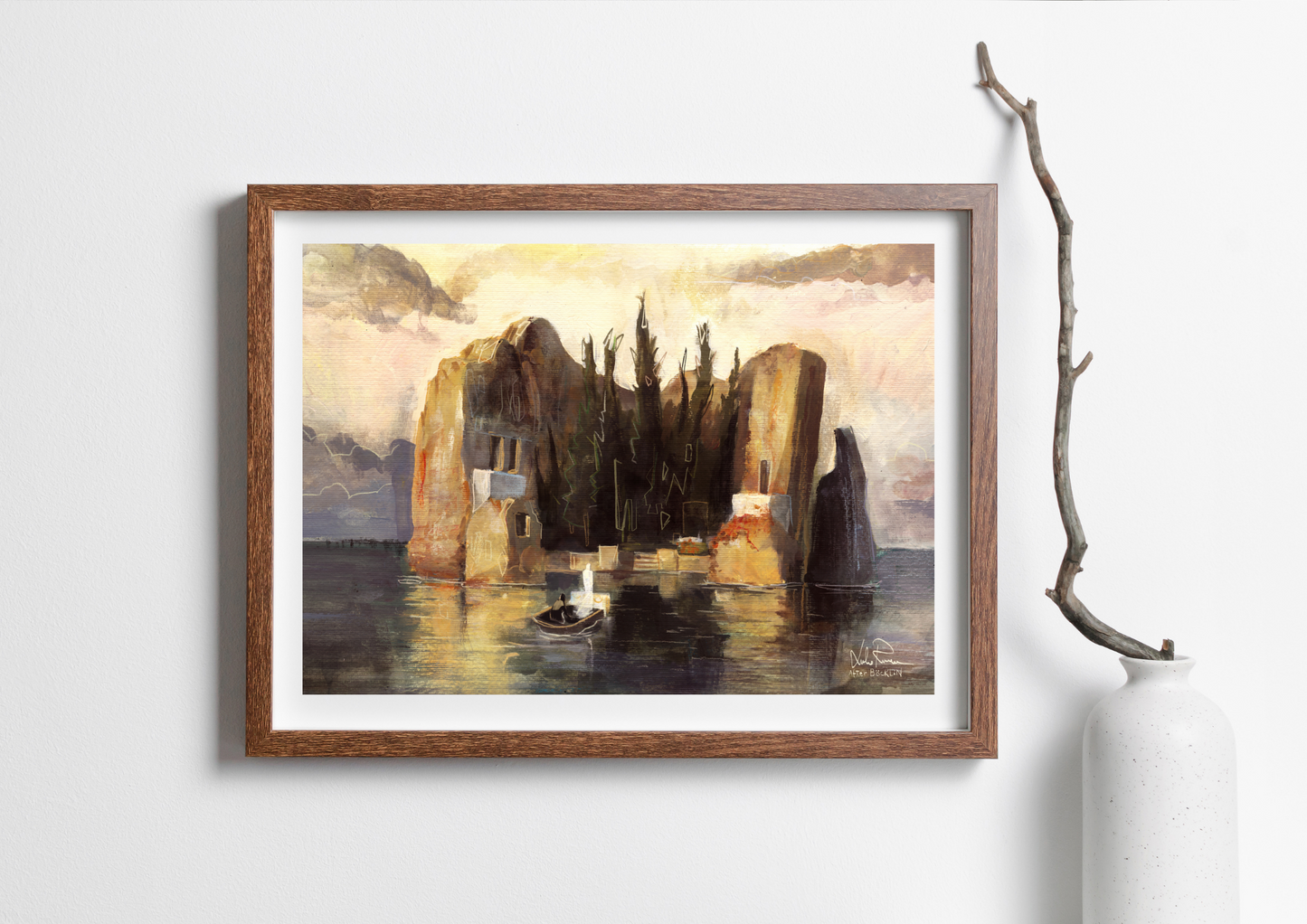 "L'isola dei morti" (After Böcklin) - Poster autografato A3