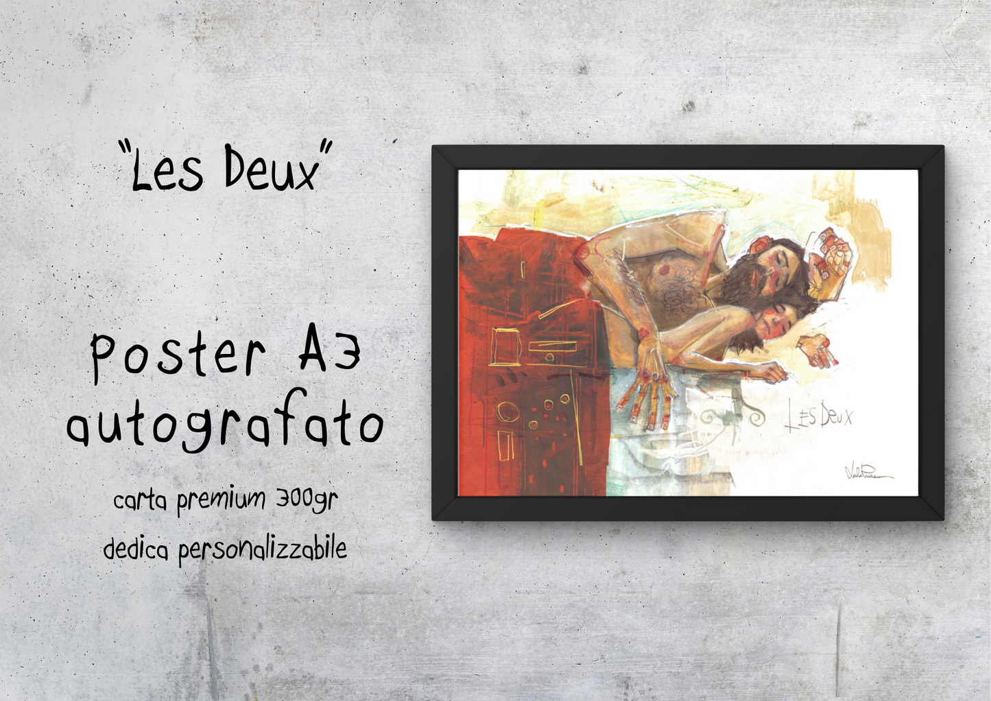 "Les Deux" - Poster autografato A3