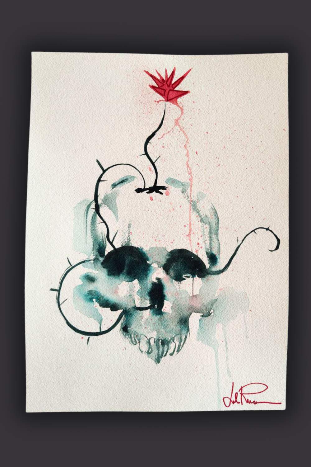 "Paranoiae" Dipinto originale su carta 26x36cm