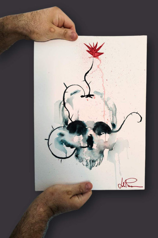 "Paranoiae" Dipinto originale su carta 26x36cm