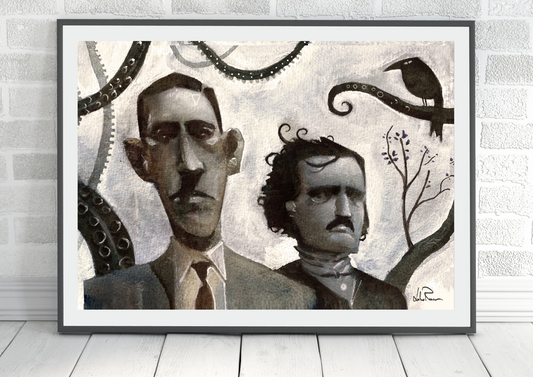 "Lovecraft&Poe" - Poster autografato A3