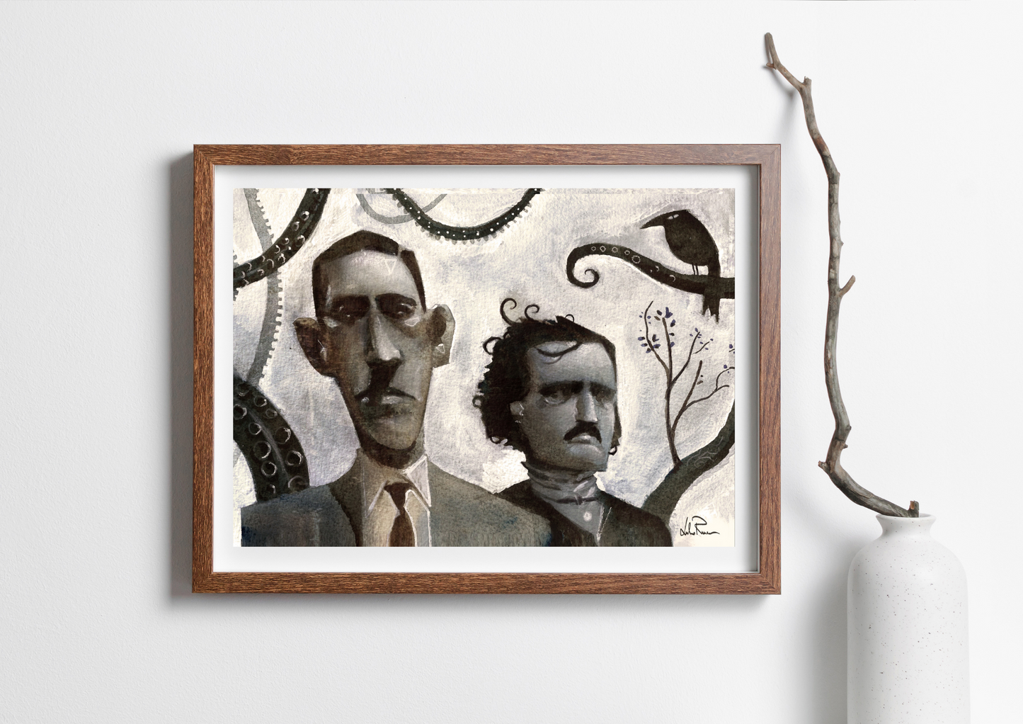 "Lovecraft&Poe" - Poster autografato A3