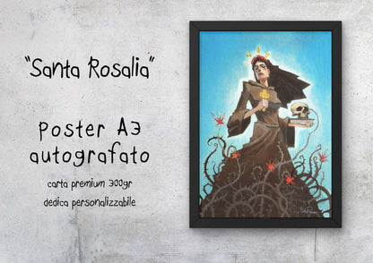 "Santa Rosalia" - Poster autografato A3