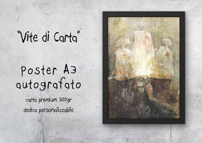 "Vite di Carta" - Poster autografato A3