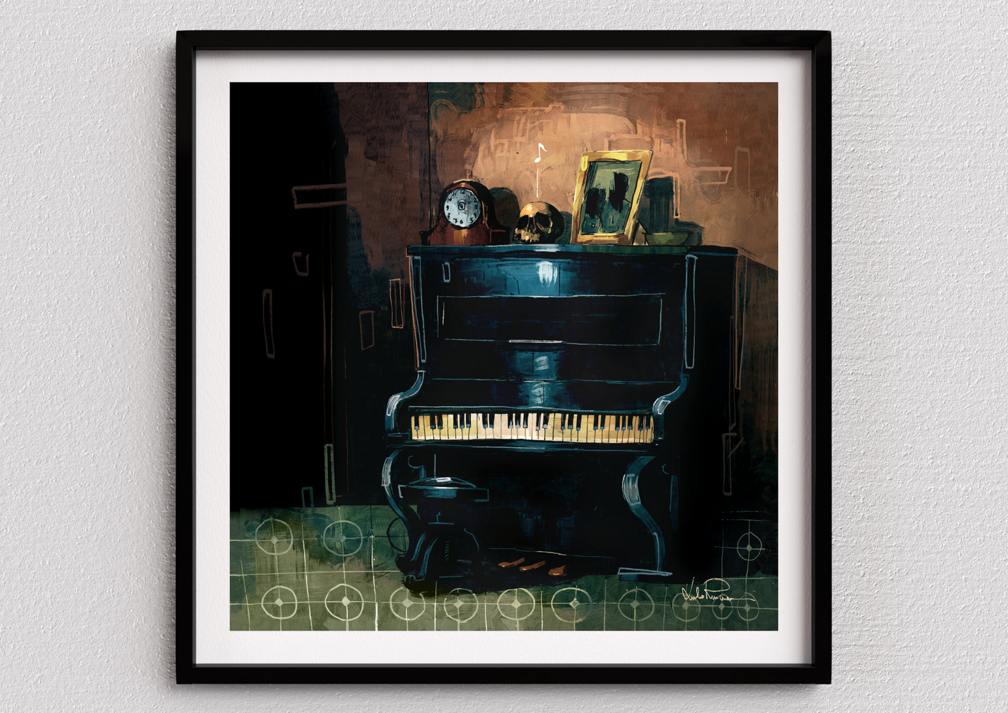 "Piano" - Poster autografato 25x25cm